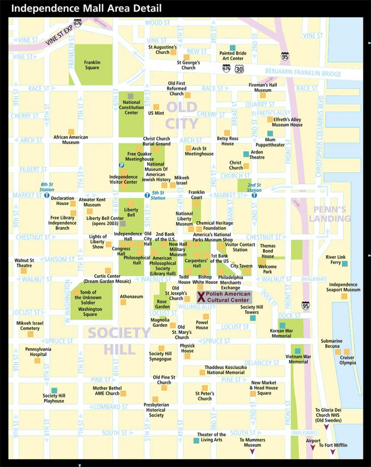 kartta historiallinen Philadelphia