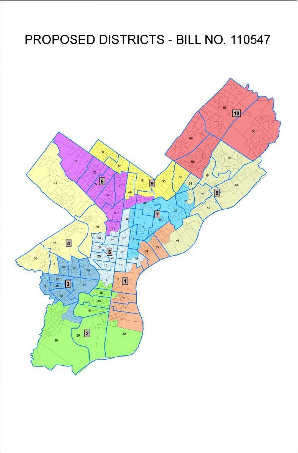 kartta Philly alueella