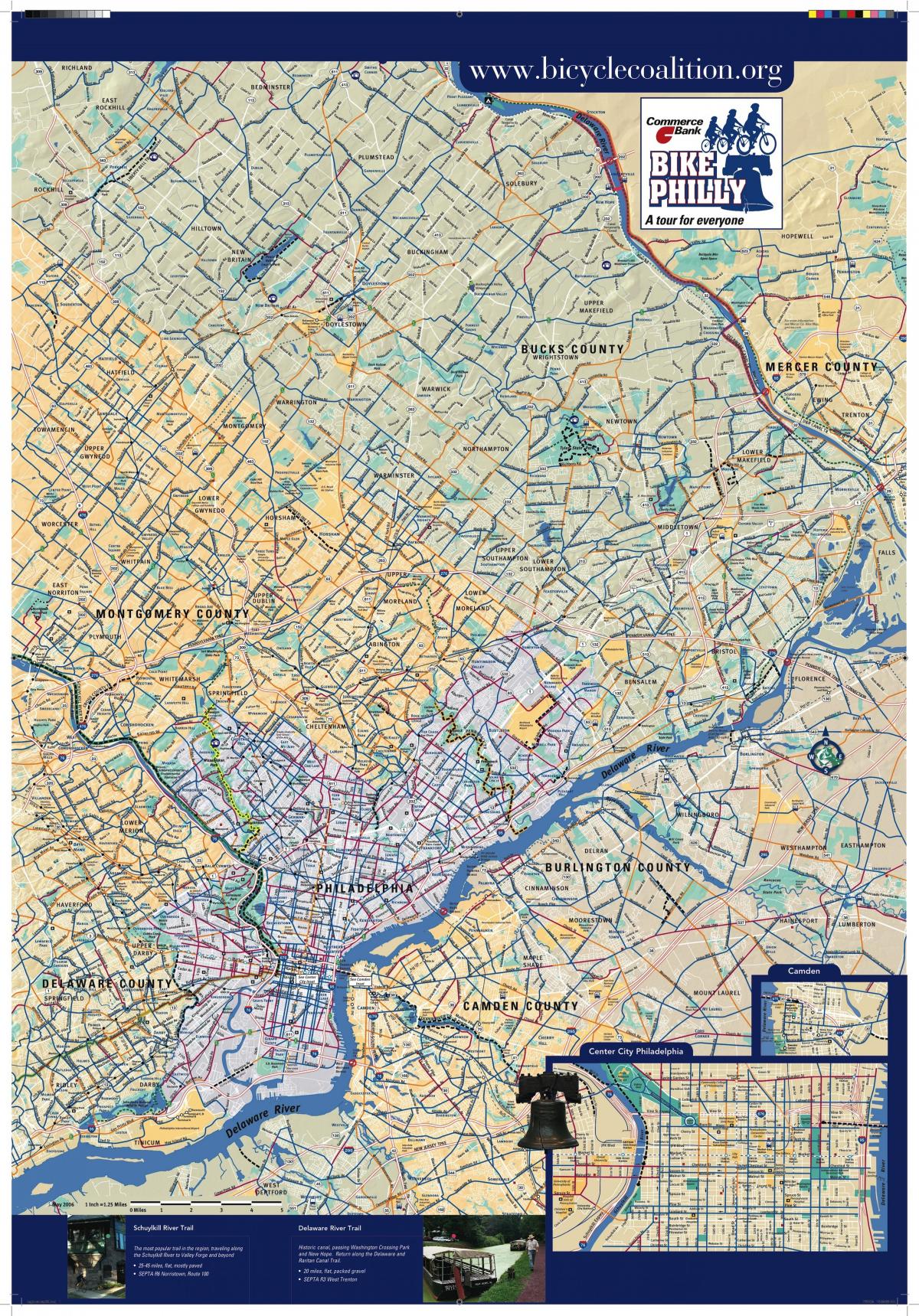 Philly pyörä kartta
