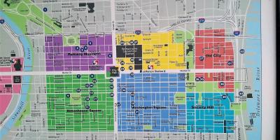 Kartta center city Philadelphia