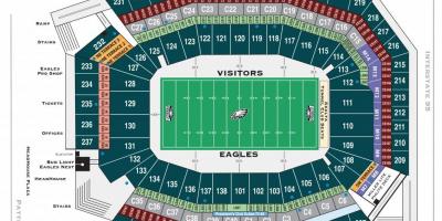 Philadelphia eagles-stadion kartta