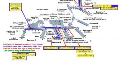 Lentokenttä kartta Philadelphia